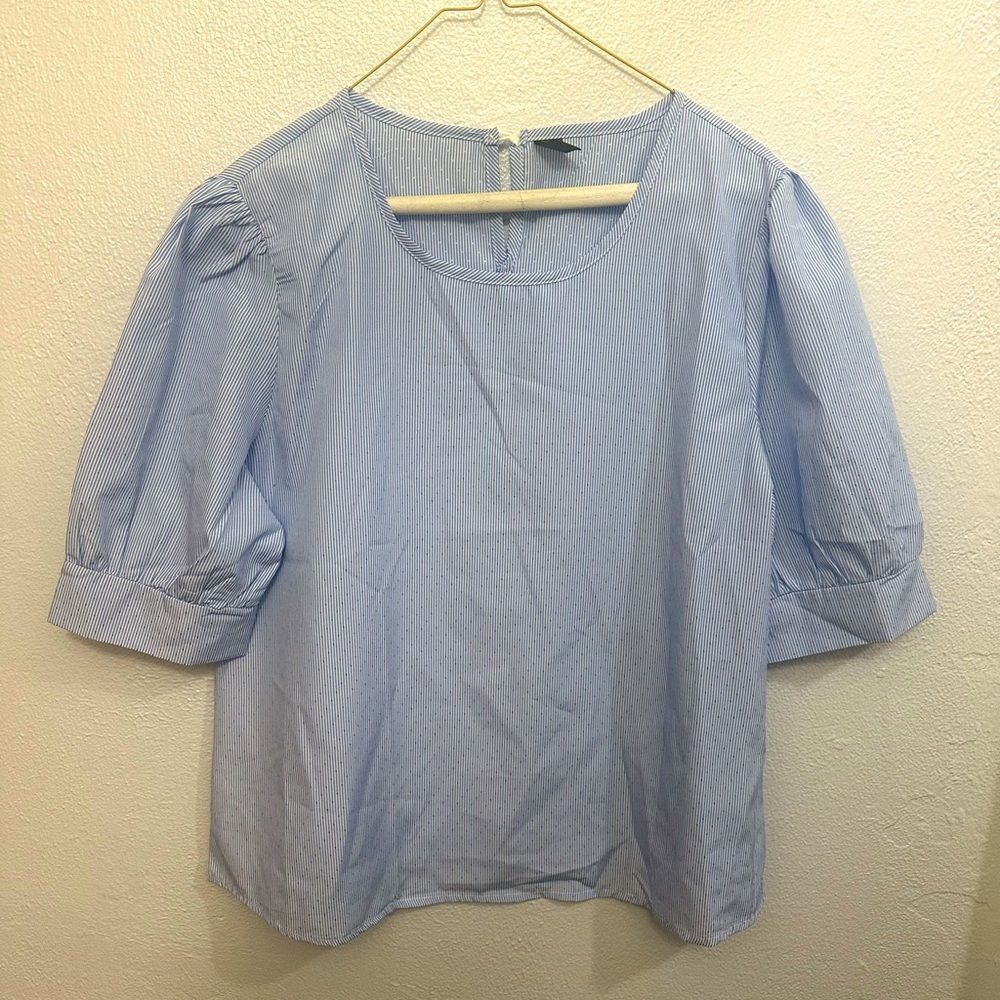 Shein Puff sleeve striped blouse size XL